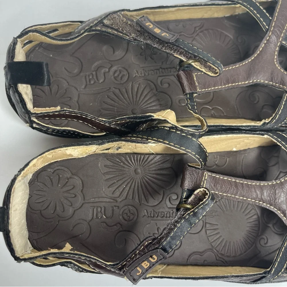 JBU by Jambu Brown Vegan Leather Mary Jane Walking Shoes Size 7 Fishermancore